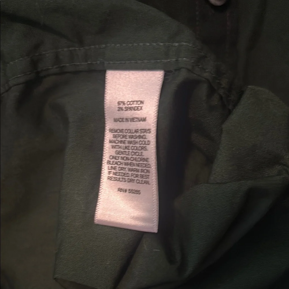 Express 1MX Green Fitted Dress Shirt Size Large SALE - Picture 4 of 5